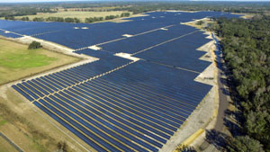 Arial view of FPL's Columbia County solar farm