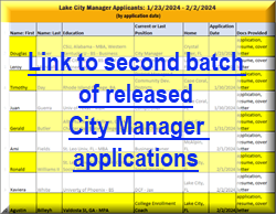 link to Lake City City Manager applications