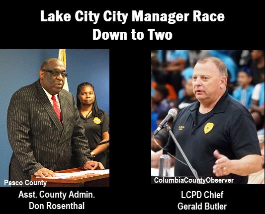 Lake City City Manager candidates Don Rosenthal and Gerald Butler