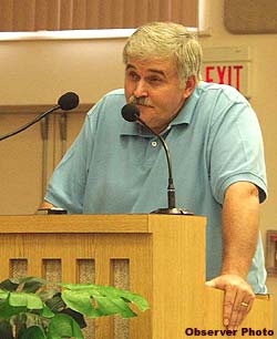 County Manager Dale Williams listens to a question