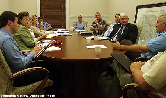 County Manager Dale Williams addresses the group