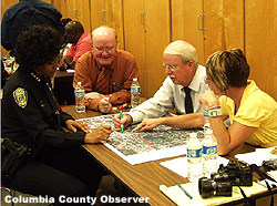 The city brass had an equall seat at the table.