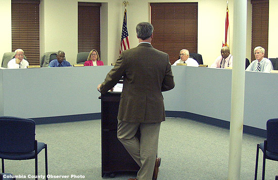 Tyson Johnson addresses the Lake City, City Council