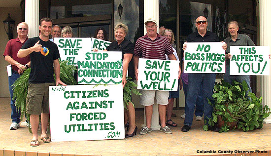 Some of the members of CAFU outside the Bd of Elections