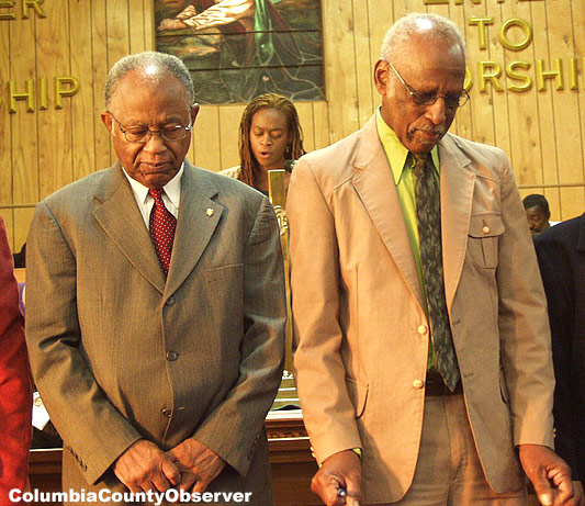 NAACP Secretary, Presley, and President Mayo