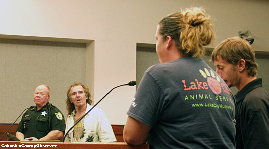 Jessica Puls and Donnie Daniel in court