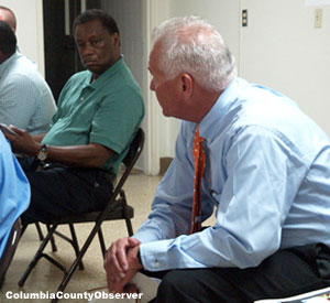 FGC Spokesperson Mike McKee watches John Jewett make his presentation