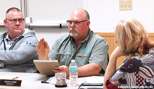 Commissioner Rocky Ford presents his proposals.