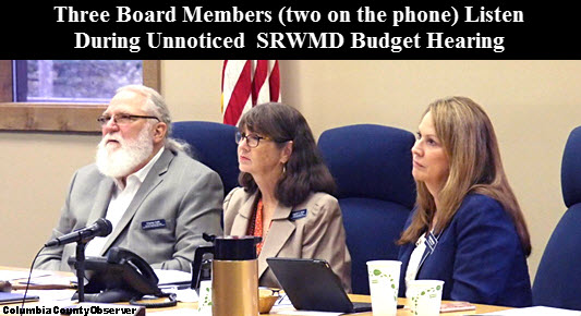 Board members left to right: Charlie Keith, Chairperson Virginia Johns, Virginia Sanchez