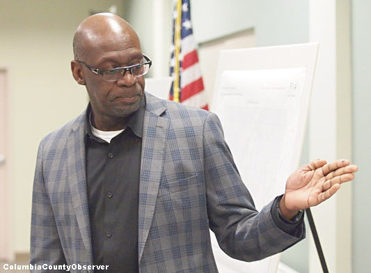 Valdosta Utility Director Darryl Muse explains the circumstances surround the spill.