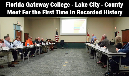 photo: Florida Gateway College meeting with Lake City and Columbia County