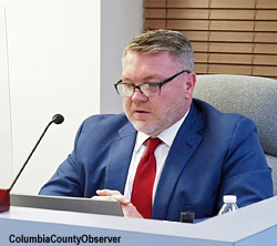 City Attorney Fred Koberlein and his laptop