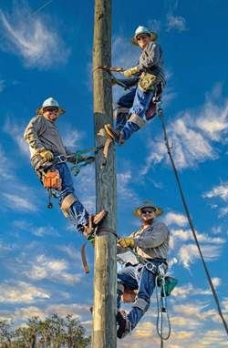 The newest graduates of SVEC’s Apprentice Lineworker Program (from top to bottom): Clay Stratton, James Williams and Adam Ford