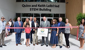 Ribbon cutting at the Quinn & Keith Leibfried STEM building at Florida Gateway College