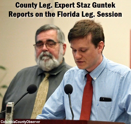 Staz Guntek reports to Columbia County, Florida