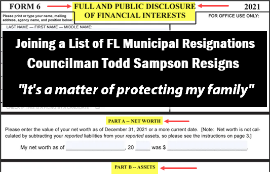 Councilman Sampson Resigns-Form 6 