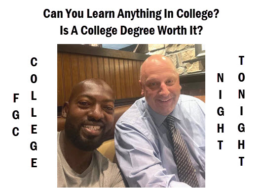 Sylvester Warren and College President Larry Barrett
