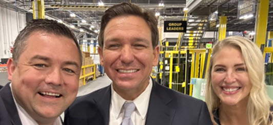 The Zieglers with Governor DeSantis