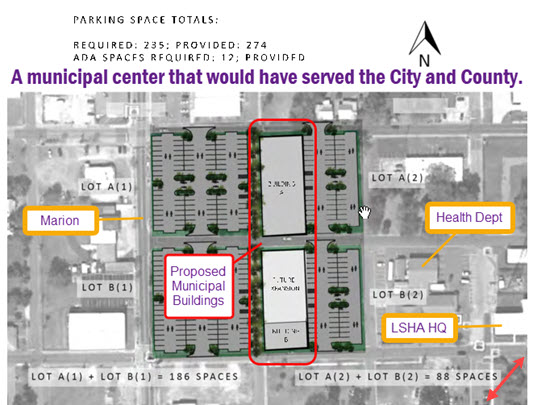 The proposed downtown Lake City municipal center. 