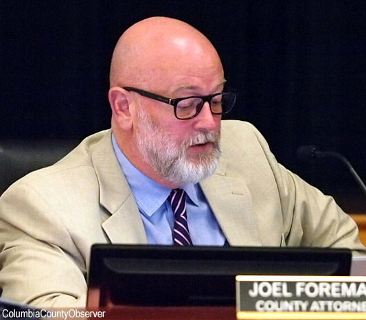 County Attorney Joel Foreman