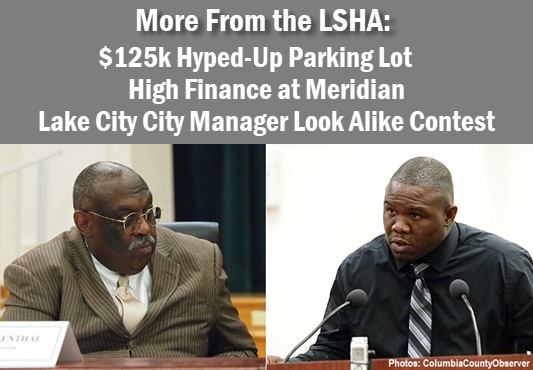 Lake City City Manager Don Rosenthal (left); Assistant City Manager Dee Johnson