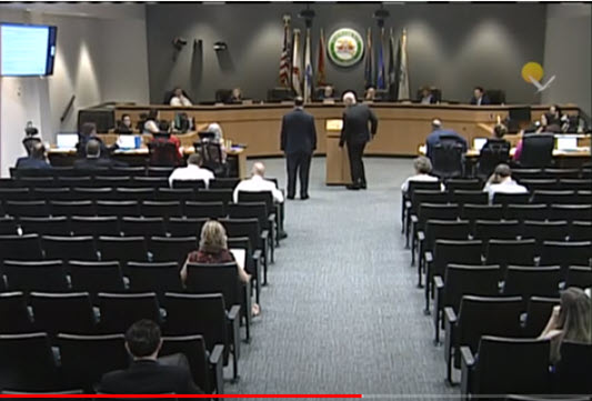 A recent Pasco County Commission meeting -- audience view.