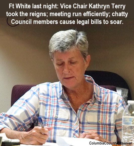 Vice Chair Kathryn Terry ran an efficient meeting last night.
