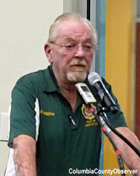 Bill Huggins, Commander, Columbia County American Legion Post.