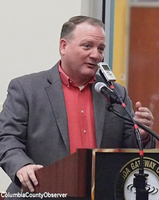 Kyle Keen addresses the Legislative Delegation.