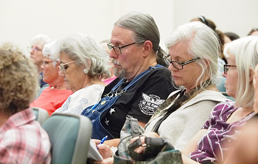Moses Clepper came from Suwannee County to address the PFAS chemicals remaining in the soil.